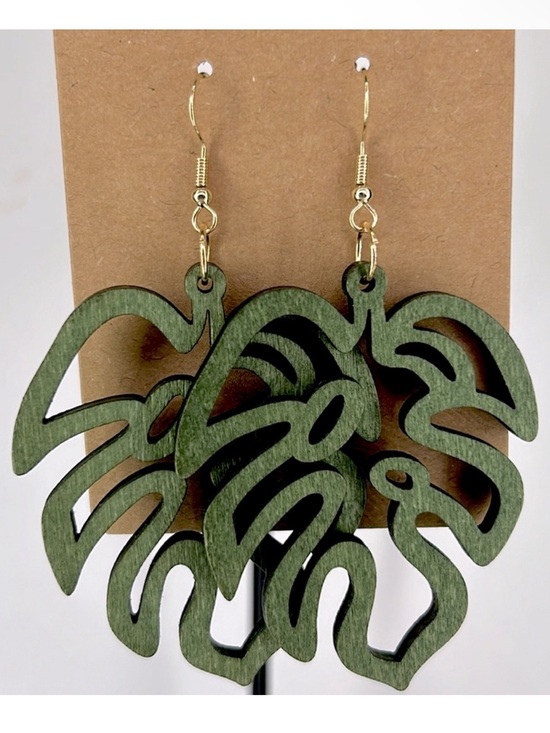 Fashion Jewelry Jewelry - *LAST ONE* Hollow Leaf Wooden Design Dangle Earrings Bohemian Fashion Jewelry
